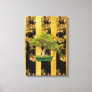 Chinese Aziatische Bonsai Tree Stretted Canvas Pri Afdruk