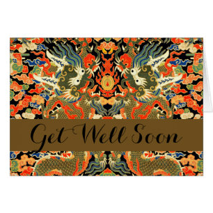 Chinese Aziatische draak kleurrijke kunst