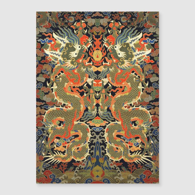 Chinese Aziatische draak kleurrijke kunst (Voorkant)