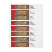 Chinese Aziatische draak kleurrijke kunst Adreslabel Wikkel (Vel)