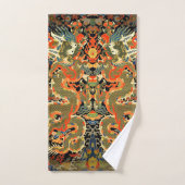Chinese Aziatische draak kleurrijke kunst Bad Handdoek (Handdoek)