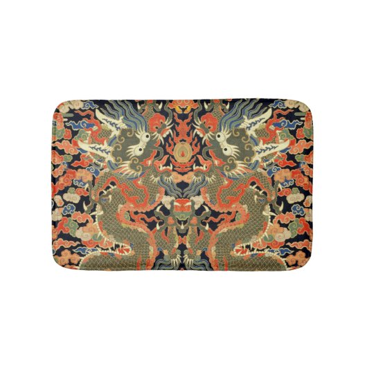 Chinese Aziatische draak kleurrijke kunst Badmat (Voorkant)