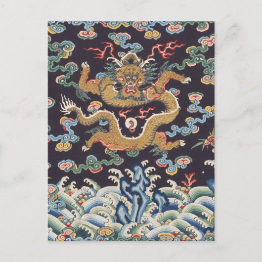 Chinese Aziatische draak kleurrijke kunst Briefkaart (Voorkant)