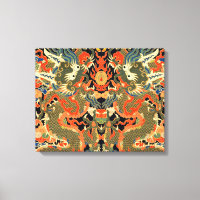 Chinese Aziatische draak kleurrijke kunst