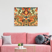 Chinese Aziatische draak kleurrijke kunst Canvas Afdruk (Insitu (Woonkamer))
