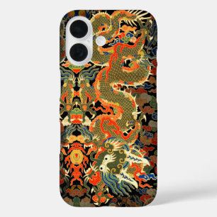 Chinese Aziatische draak kleurrijke kunst iPhone 16 Hoesje