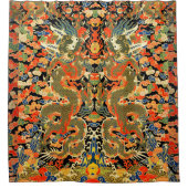 Chinese Aziatische draak kleurrijke kunst Douchegordijn (Voorkant)