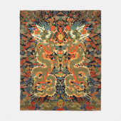 Chinese Aziatische draak kleurrijke kunst Fleece Deken (Voorkant)