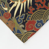 Chinese Aziatische draak kleurrijke kunst Fleece Deken (Hoek)