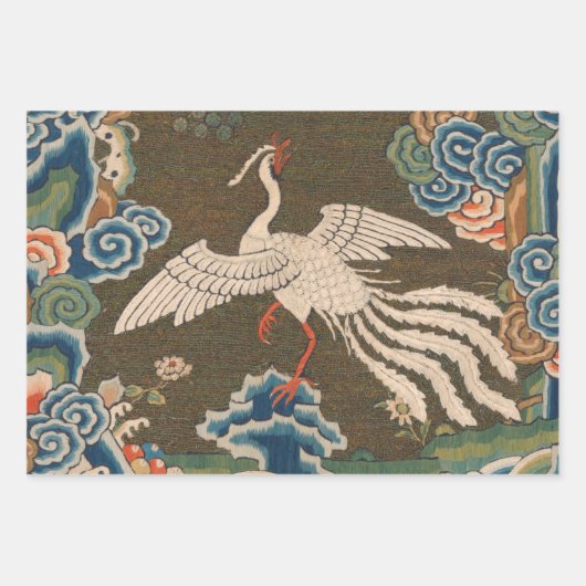 Chinese Aziatische draak kleurrijke kunst Inpakpapier Vel (Voorkant 3)