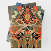 Chinese Aziatische draak kleurrijke kunst Inpakpapier Vel (In situ)