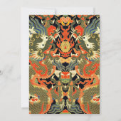 Chinese Aziatische draak kleurrijke kunst Kaart (Achterkant)