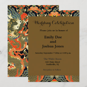 Chinese Aziatische draak kleurrijke kunst Kaart