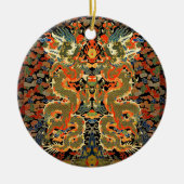 Chinese Aziatische draak kleurrijke kunst Keramisch Ornament (Voorkant)