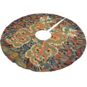 Chinese Aziatische draak kleurrijke kunst Kerstboom Rok (Gekanteld)