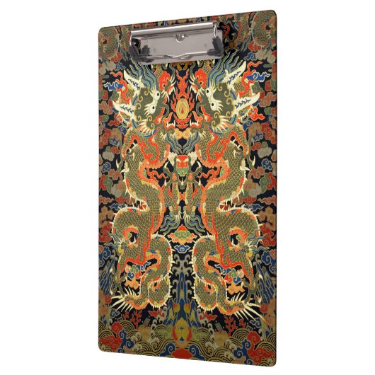 Chinese Aziatische draak kleurrijke kunst Klembord (Links)