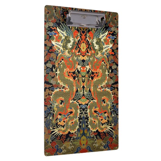 Chinese Aziatische draak kleurrijke kunst Klembord (Rechts)