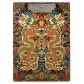 Chinese Aziatische draak kleurrijke kunst Klembord (Voorkant)