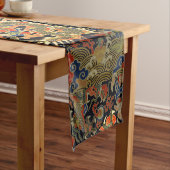 Chinese Aziatische draak kleurrijke kunst Korte Tafelloper (Voorbeeld)