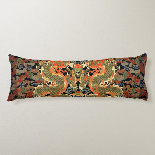 Chinese Aziatische draak kleurrijke kunst Lichaamskussen (Voorkant)