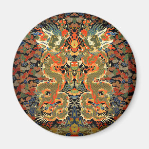 Chinese Aziatische draak kleurrijke kunst Magneet