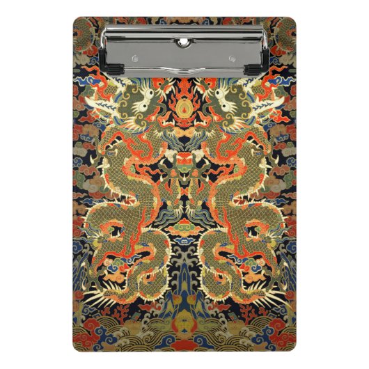Chinese Aziatische draak kleurrijke kunst Mini Klembord (Voorkant)