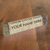 Chinese Aziatische draak kleurrijke kunst Naambordje (Zijkant)