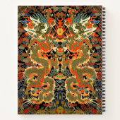 Chinese Aziatische draak kleurrijke kunst Notitieboek (Achterkant)