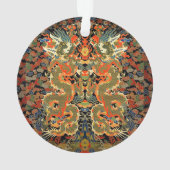 Chinese Aziatische draak kleurrijke kunst Ornament (achterkant)