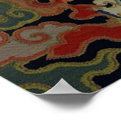 Chinese Aziatische draak kleurrijke kunst Poster (Hoek)