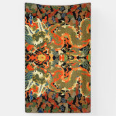 Chinese Aziatische draak kleurrijke kunst Spandoek (Verticaal)