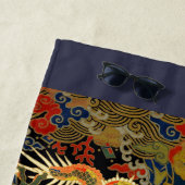 Chinese Aziatische draak kleurrijke kunst Strandlaken (In situ)