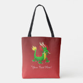 Chinese Azure Draak Tote Bag (Achterkant)