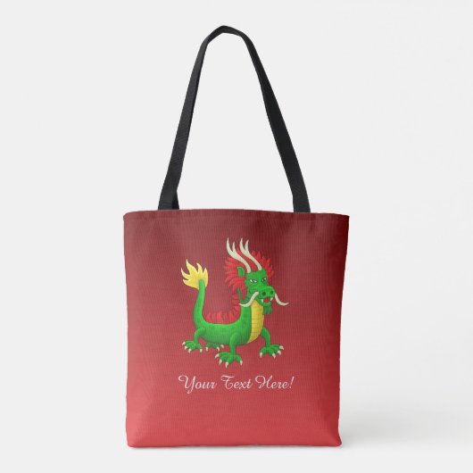 Chinese Azure Dragon Tote Bag (Achterkant)