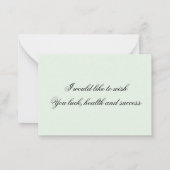 Chinese bamboe in schilderstijl notitiekaartje (Achterkant)