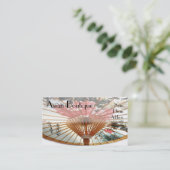 Chinese bamboe - Umbrella - Aziatische goederen Visitekaartje (Staand voorkant)