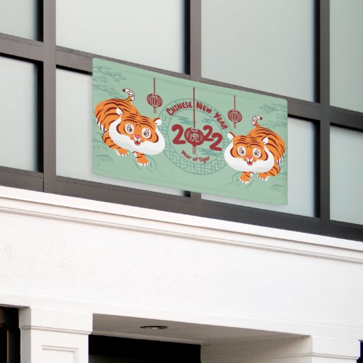 Chinese banner nieuwjaar 2022 (Buitenkant Gebouw)