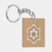 Chinese Baoxiang-bloem in herfstbrons Sleutelhanger (Voorkant Links)