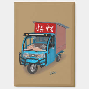 Chinese BBQ Truck Illustratie Magneet