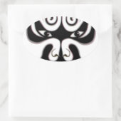 Chinese Beijing Opera China Japan Japans masker Ovale Sticker (Tas)