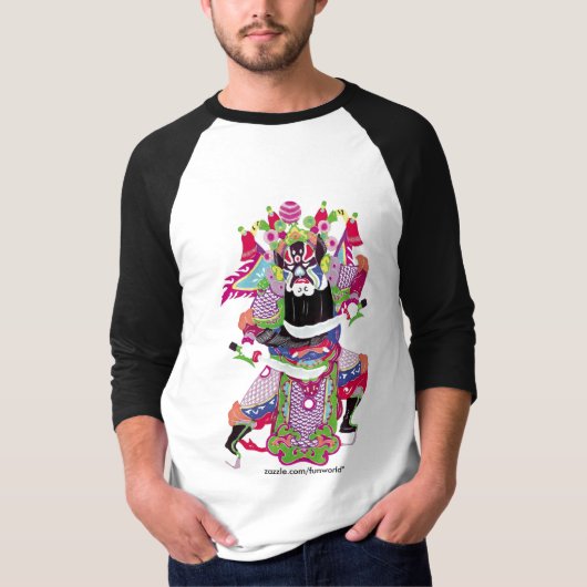 Chinese Beijing Opera Warrior T-shirt (Voorkant)