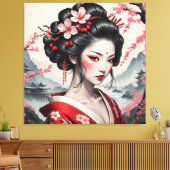 chinese beutey canvas afdruk (Insitu (Woonkamer))