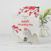 Chinese Birthday Invitation template New year invi Kaart (Staand voorkant)