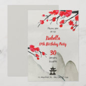 Chinese Birthday Invitation template New year invi Kaart (Voorkant / Achterkant)
