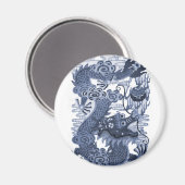 Chinese Blauwe Draak - Keizer Waterdraak 2012 Magneet (Voorkant / Achterkant)