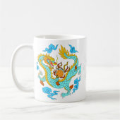 Chinese blauwe draken (v7) koffiemok (Links)