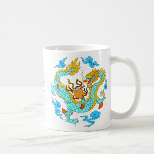 Chinese blauwe draken (v7) koffiemok