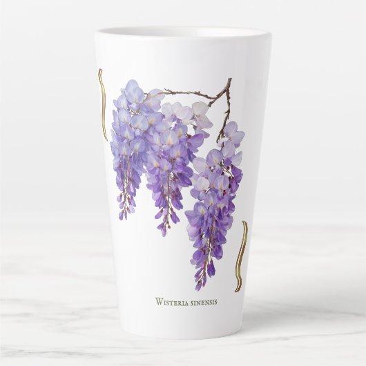Chinese Blauweregen Latte Mok (Voorkant)