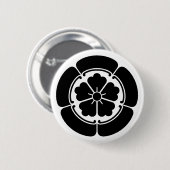 Chinese bloem in wodka ronde button 5,7 cm (Voorkant /achterkant)