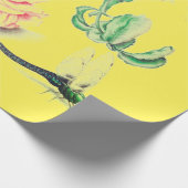 Chinese BLOEM MET INSECTEN GEEL INPAKPAPIER (Hoek)